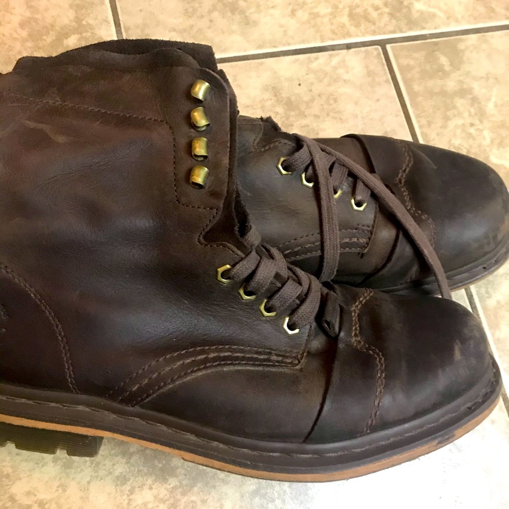 Brown doc martens size 10